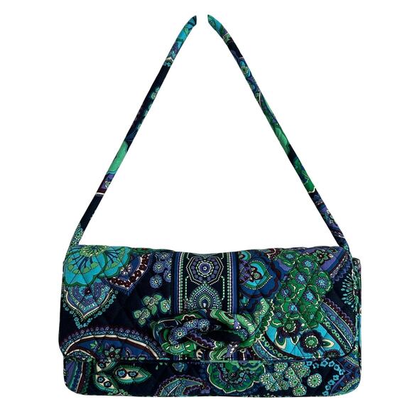 Vera Bradley Handbags - Vera Bradley Blue Rhapsody Knot Just A Clutch Shoulder Bag Lightweight Cotton